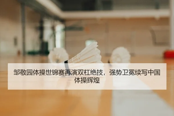 邹敬园体操世锦赛再演双杠绝技，强势卫冕续写中国体操辉煌